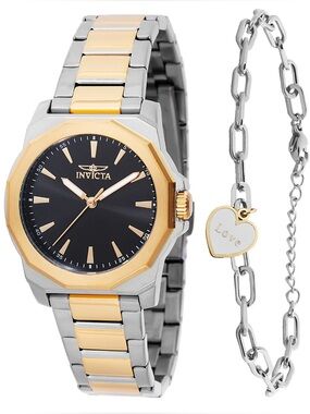 Invicta Speedway Coeurlyn Women's Watch - 34mm. Gold, Steel With Bracelet Set